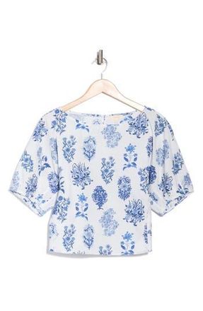 Parker Boat Neck Barrel Sleeve Top in Twilight Blue at Nordstrom Rack, Size X-Small