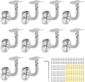 OEM Soportes De Acero Inoxidable Para Pasamanos - Juego De 10 Piezas, Montaje En Pared Para Escaleras Y Barandillas