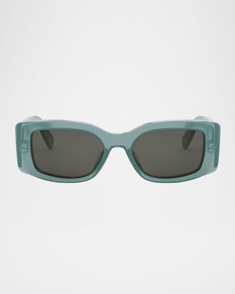 Celine Men & apos;s Triomphe Rectangular Acetate Sunglasses