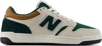 New Balance Unisex 480P en Beige/Verde, Gamuza/Malla, Talla 41.5