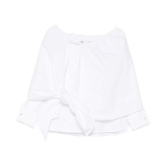 Max Mara Overhemden, Dames, Wit, S, Katoen, Curvone Katoenen Blouse