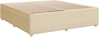 vidaXL Cama Sin Colch&oacute;n Tela Color Crema 180x200 Cm Vidaxl