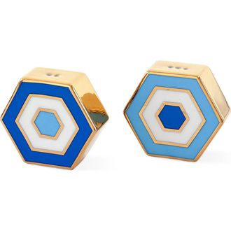 Jonathan Adler Newport Salt and Pepper Set in Dark Blue /Light Blue at Nordstrom
