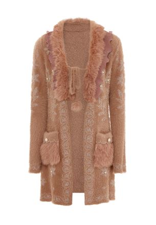 Faina Vest Dames Donkerroze ros&eacute;goud