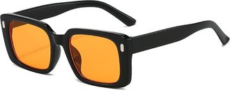 Generic Women Sports Outdoor Sunglasses Vacation Men Commuter Small Frame Sun Glasses(Orange)
