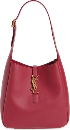 Saint Laurent Small Le 5 &agrave; 7 Leather Hobo in Raspberry Pink at Nordstrom