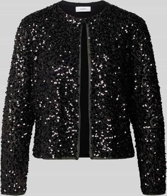 Comma Blazer mit Pailletten und Rundhalsausschnitt in Black, Größe 34