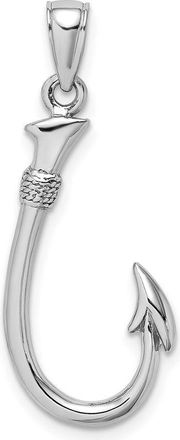 Diamond2Deal 14k Gold 3-D Fishing Hook Pendant