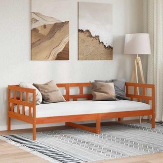 vidaXL Dormeuse senza Materasso Marrone Cera 90x200 cm Legno di Pino - Vidaxl