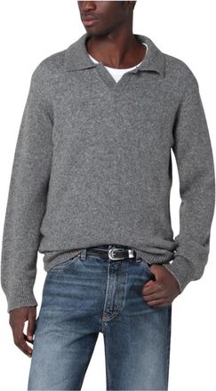 Roberto Collina Skipper Polo ML - Heren - Polos - Grijs - S - Tops