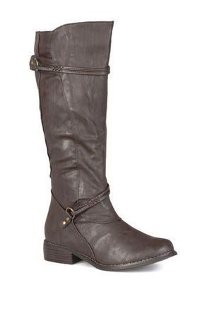 Journee Collection JOURNEE Harley Buckle Tall Boot in Brown at Nordstrom Rack, Size 6.5