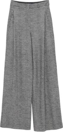 Emporio Armani Pantaloni a quadri con pieghe - Grigio