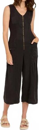 Xcvi Soft Twill Macgowan Wide Leg Cargo Jumpsuit In Black