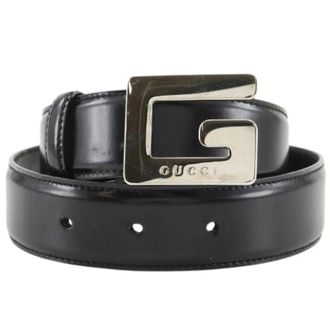 Gucci Pre-owned Belts, female, Black, Size: ONE SIZE Pre-owned Leather Belt