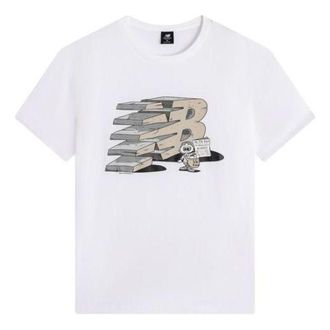 New Balance 3D Logo T-Shirt Asia Sizing White AMT21568-WT