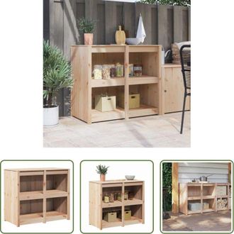 vidaXL Legno massello - Mobile da cucina Rovere Marrone 106 x 55 x 92 cm Pino massello