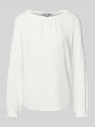 More & More More & More Blusenshirt mit Viskose-Anteil und Rüschen in Offwhite, Größe 38