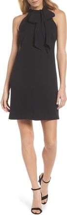 Vince Camuto Tie Neck A-Line Dress in Black at Nordstrom Rack, Size 10