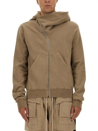 Rick Owens Asymmetrisches Zipper -Sweatshirt
