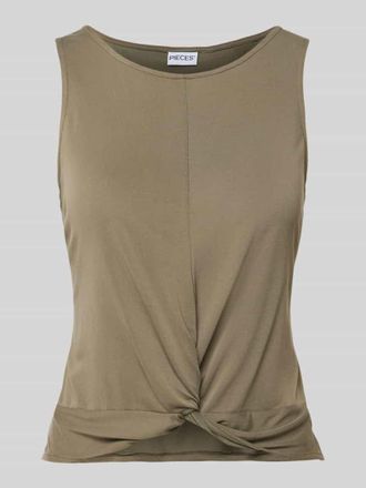 Pieces Regular Fit Top aus Viskose-Mix Modell ANORA in Khaki, Gr&ouml;&szlig;e XL