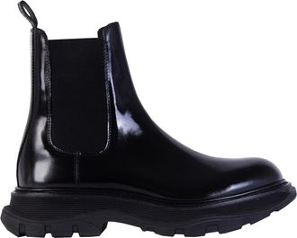 Alexander McQueen Zwarte Chelsea Laarzen - Dames - Chelseaboots - Zwart - 40 EU - Leer - Schoenen