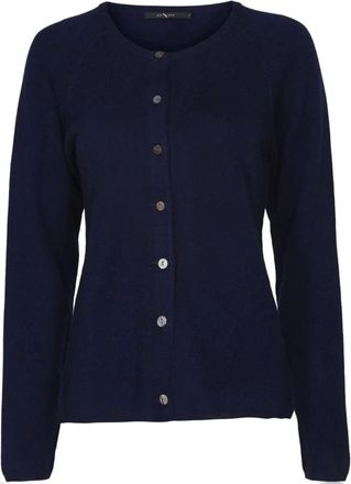BTF-CPH Cardigan in pregiato cashmere - - Knitwear - Donna - Blu - 2XL