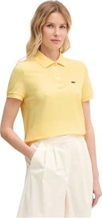 Lacoste Regular Fit Soepel Petit Piqu&eacute; Poloshirt - Dames - Polos - Geel - XS - Katoen - Tops