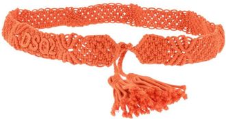 Dsquared2 Orange Crochet Belt