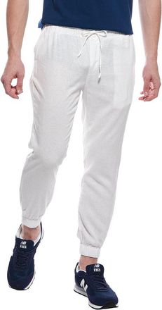 Elie Tahari Drawstring Linen-Blend Jogger Pant