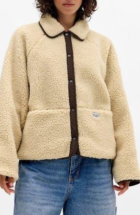 BDG Reversible Fleece & Nylon Jacket in Cream at Nordstrom Rack, Size X-Large