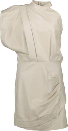 Iro Beige Leren Jurk Pernille - Dames - Korte kleedjes - Beige - S - Kleedjes