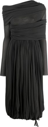 Philosophy di Lorenzo Serafini draped-design long-sleeve dress - women - Polyamide - 40 - Grey