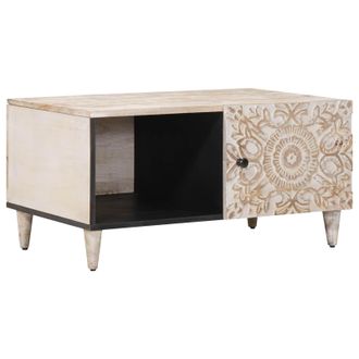 vidaXL Mesa De Caf&eacute; 80 X 50 X 40 Cm Madera De Mango Maciza Vidaxl