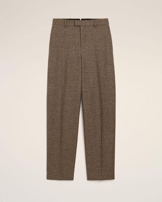 Ami Brown houndstooth balloon-fit wool trousers Brown - 34 - for Women