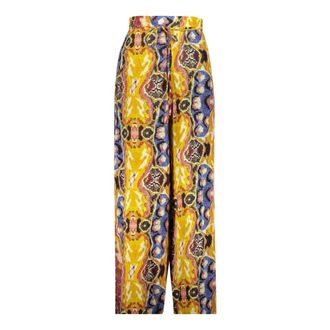 Desigual Beattle Palazz Broek - Dames - Wijde Broeken - Veelkleurig - XS - Broeken