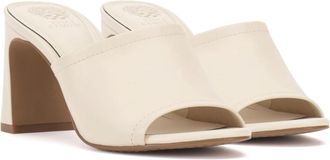 Vince Camuto Alyysa Dress Sandals Beige Slip On Block Heel HAWK378