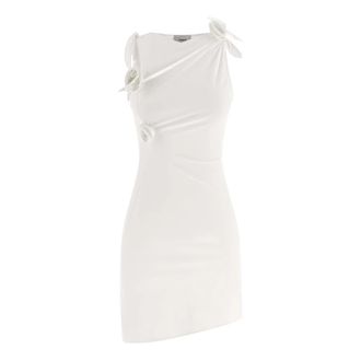 Coperni Asymmetrische Mini-jurk met Bloemendetail - Dames - Korte kleedjes - Wit - XS - Kleedjes