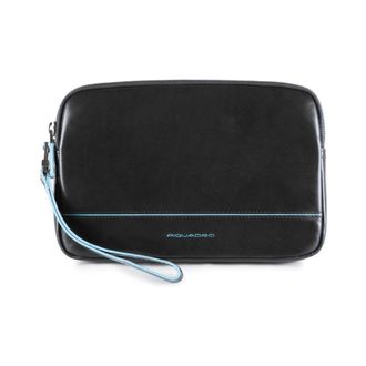 Piquadro Bags, male, Black, Size: ONE SIZE Leather wristlet