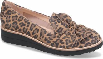 Django & Juliette Womens Oclem Foam Wedge Sandals In Camel Leopard Suede