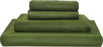 Sijo 400 Thread LuxeSoft Organic Cotton Sateen Sheet Set in Forest at Nordstrom, Size California King