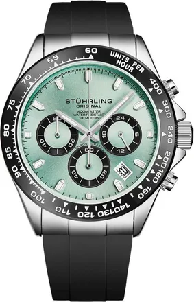 St&uuml;hrling Monaco Chronograph Quartz Blue Dial Mens Watch M18211
