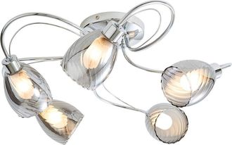 Netlighting Veria 5 Light Bathroom Ceiling Light Smoke Chrome IP44