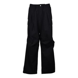 Alexander McQueen Cargo Wide Broek - Heren - Wijde Broeken - Zwart - M - Katoen - Broeken
