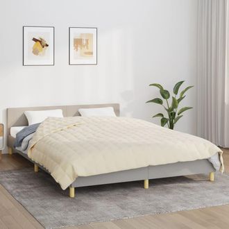 vidaXL Manta Con Peso Tela Color Crema Claro 200x220 Cm 9 Kg Vidaxl