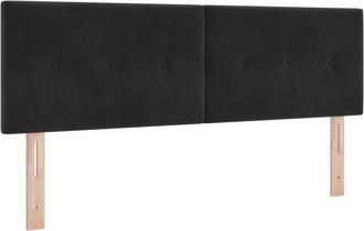 vidaXL vidaXL Headboard Wall-mounted with Headboard Black 160 cm Velvet