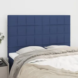 vidaXL Cabeceros 4 Unidades Tela Azul 72x5x78/88 Cm Vidaxl