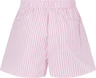 MC2 Saint Barth Womens Shorts Boxy Pink Striped Cotton