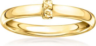Canaria Canaria Italian 10kt Yellow Gold Diamond-Cut Ring