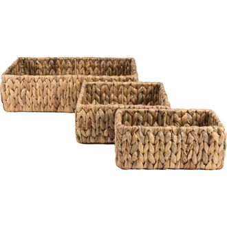 Happimess Tress Minimalist Hand-Woven Hyacinth Nesting Baskets, Natural at Nordstrom