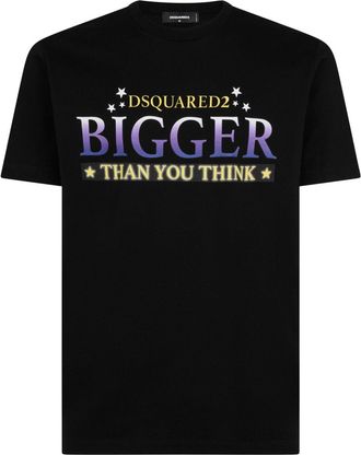 Dsquared2 slogan-print cotton T-shirt - men - Cotton - S - Black